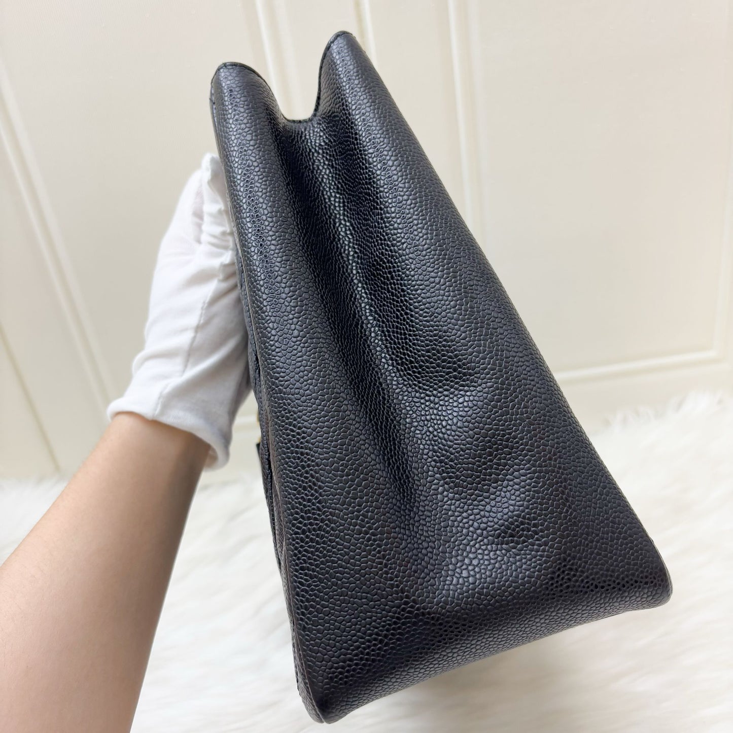 Grand Shopping Tote GST in Black Caviar and GHW Classic