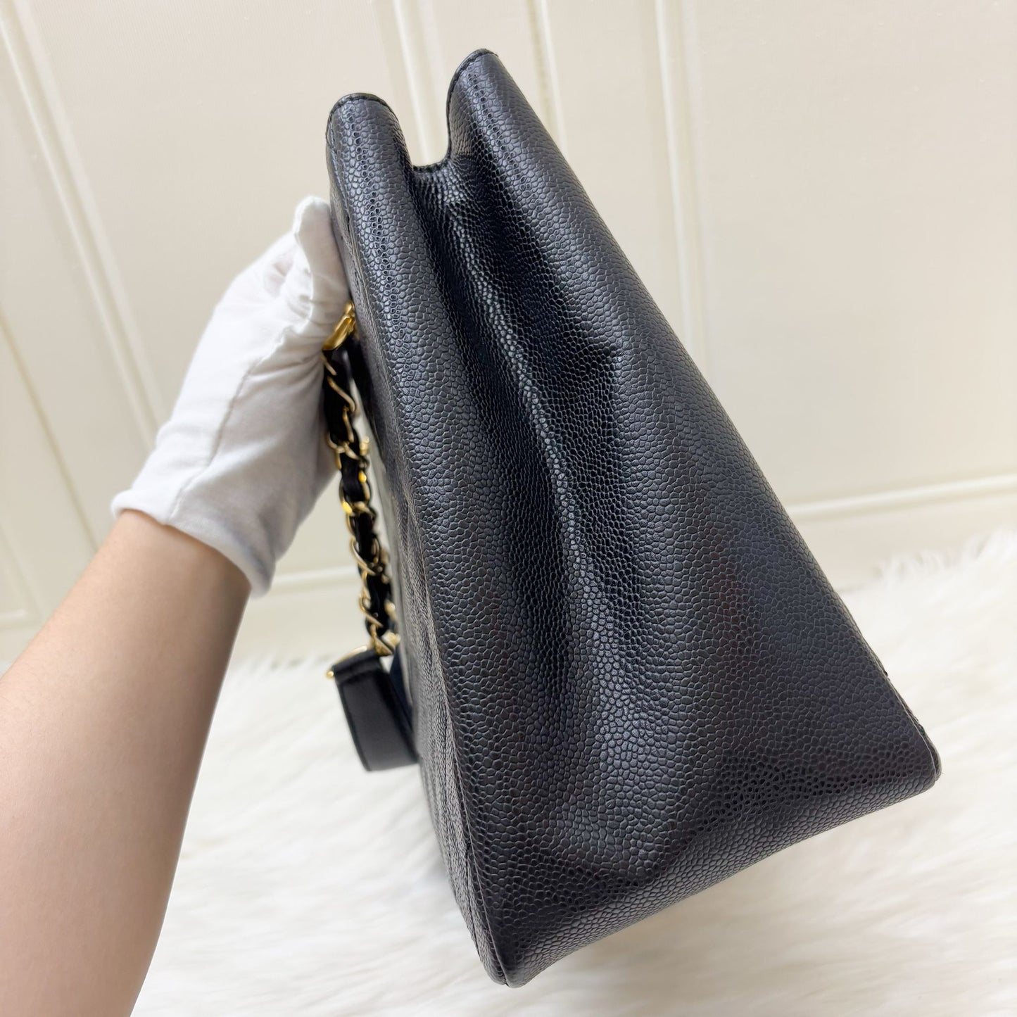 Grand Shopping Tote GST in Black Caviar and GHW Classic