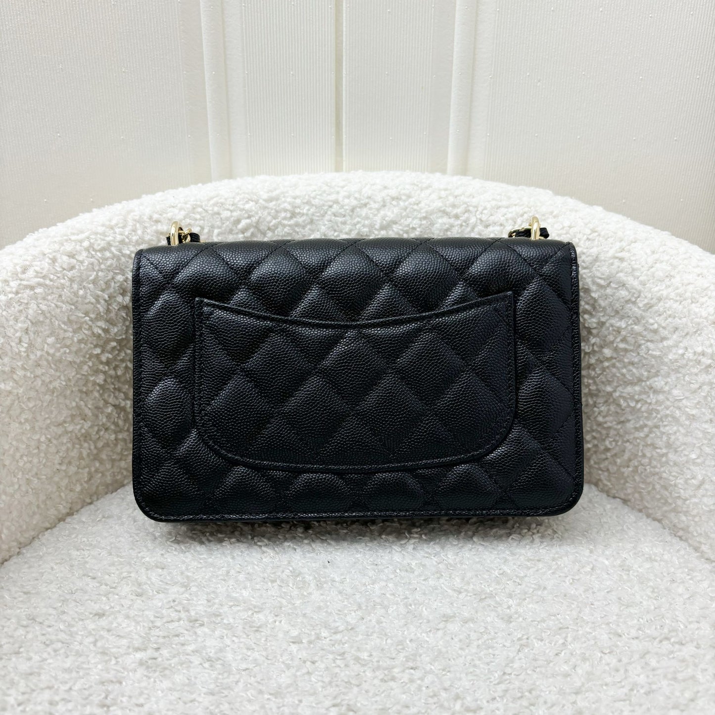 Chanel Seasonal Wallet on Chain WOC in Black Caviar and GHW Bag