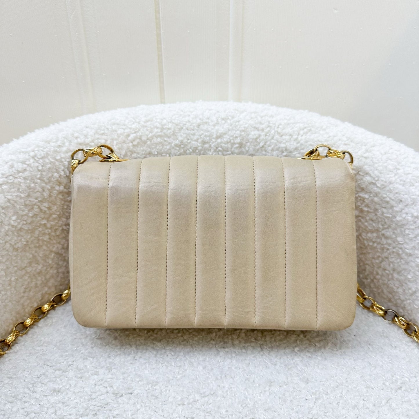 Chanel Mini Bijoux Chain Flap in Beige Lambskin and GHW Accessory