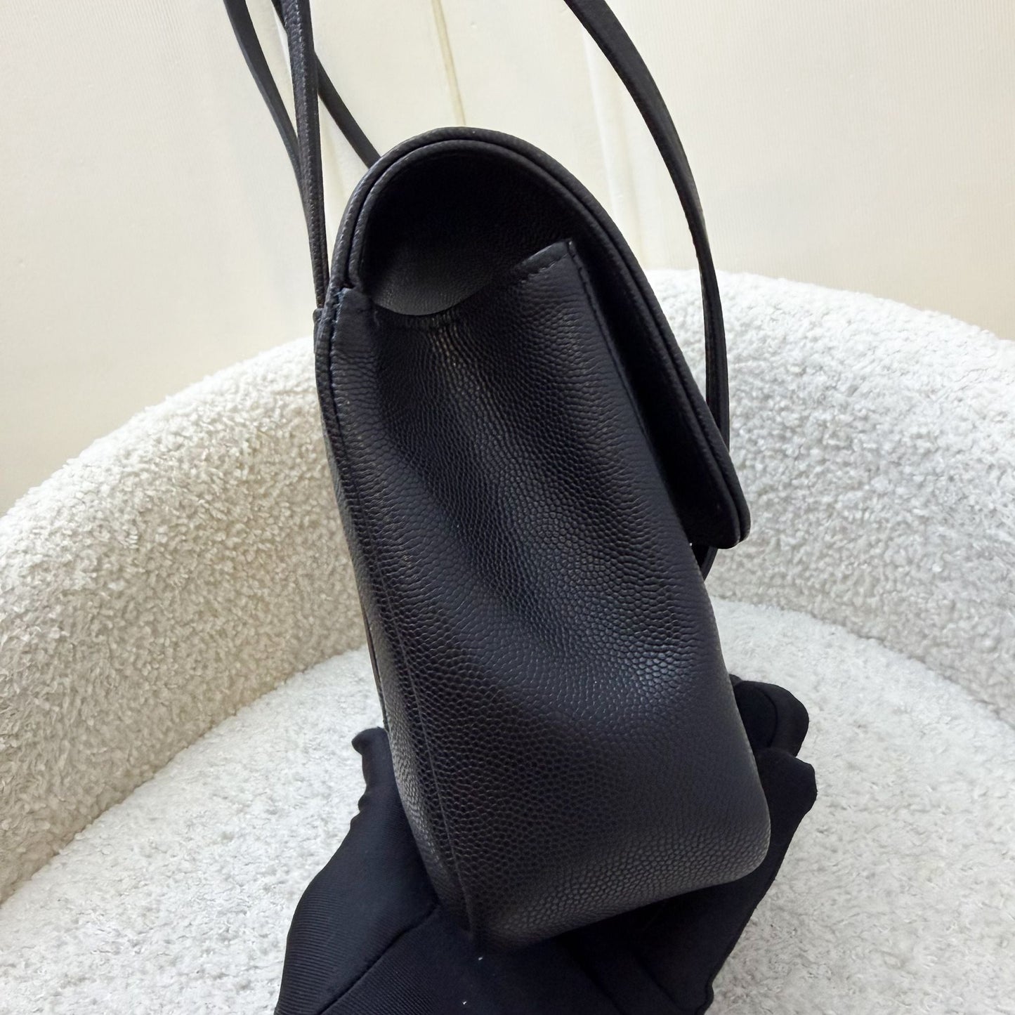 Chanel Preppy Coco Small Flap Bag in Black Caviar and GHW (Model: )