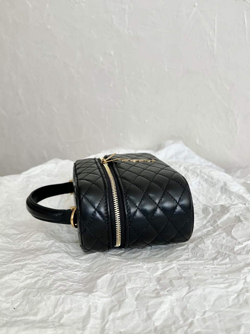 YSL Saint Laurent Gaby Vanity Shoulder Bag Hardware Leather Gold