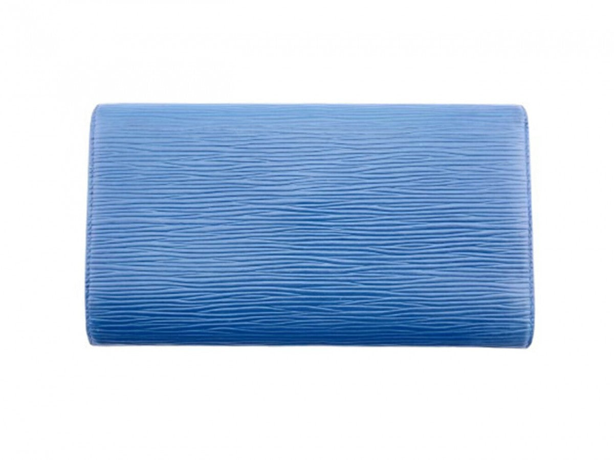 Louis Vuitton Long Purse M63385 Toledo Porte Blue Wallet Case