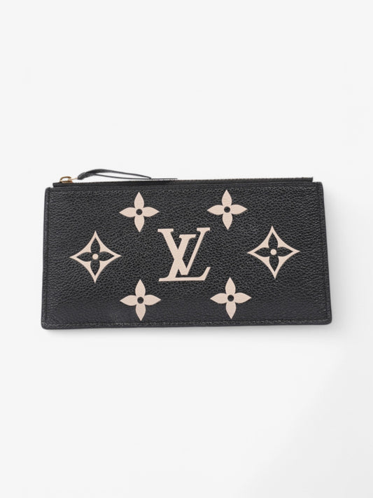 Louis Vuitton Pochette Fèlicie Leather Black Beige Clutch Bag
