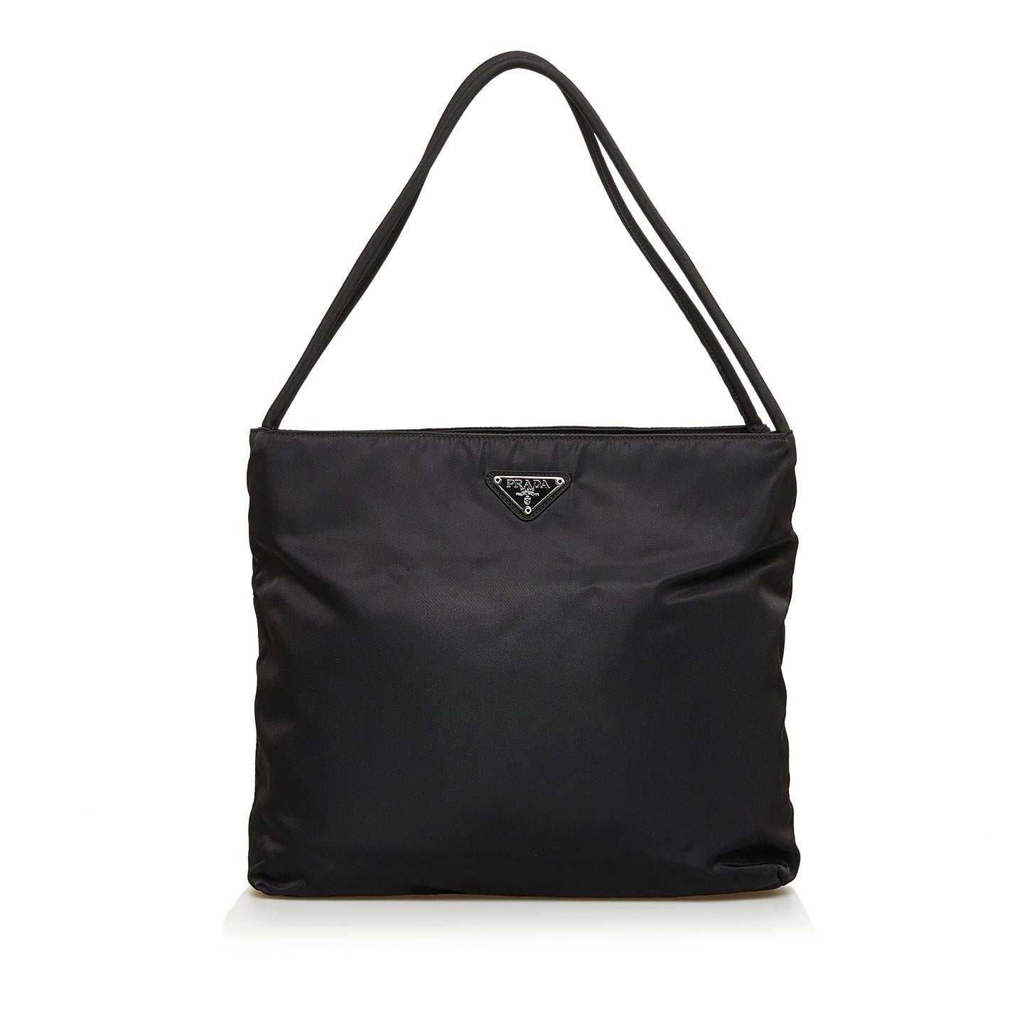 Prada Tessuto Shoulder Bag Canvas Nylon Black