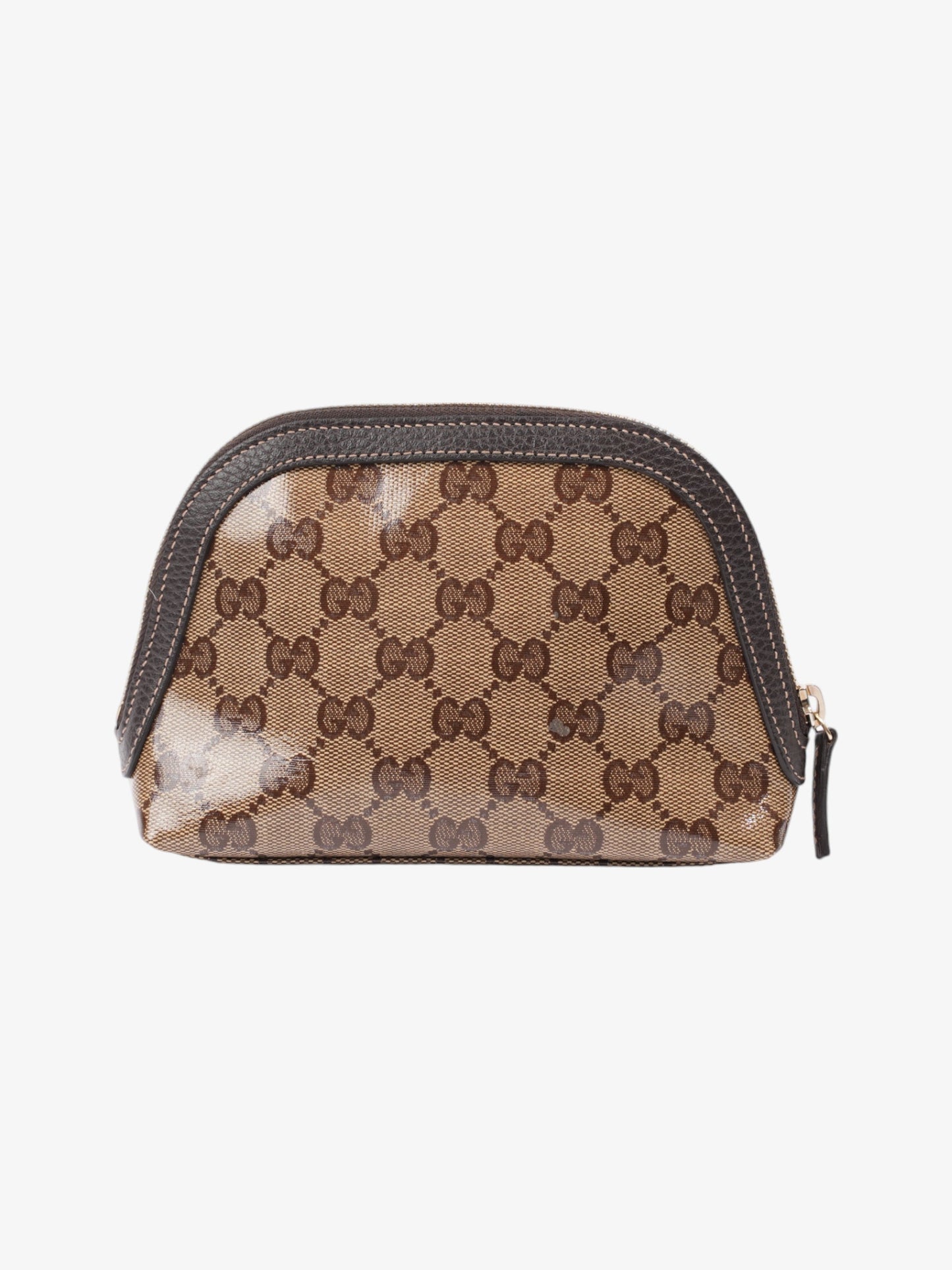 Gucci Cosmetic Bag Supreme Canvas Brown Travel Bag