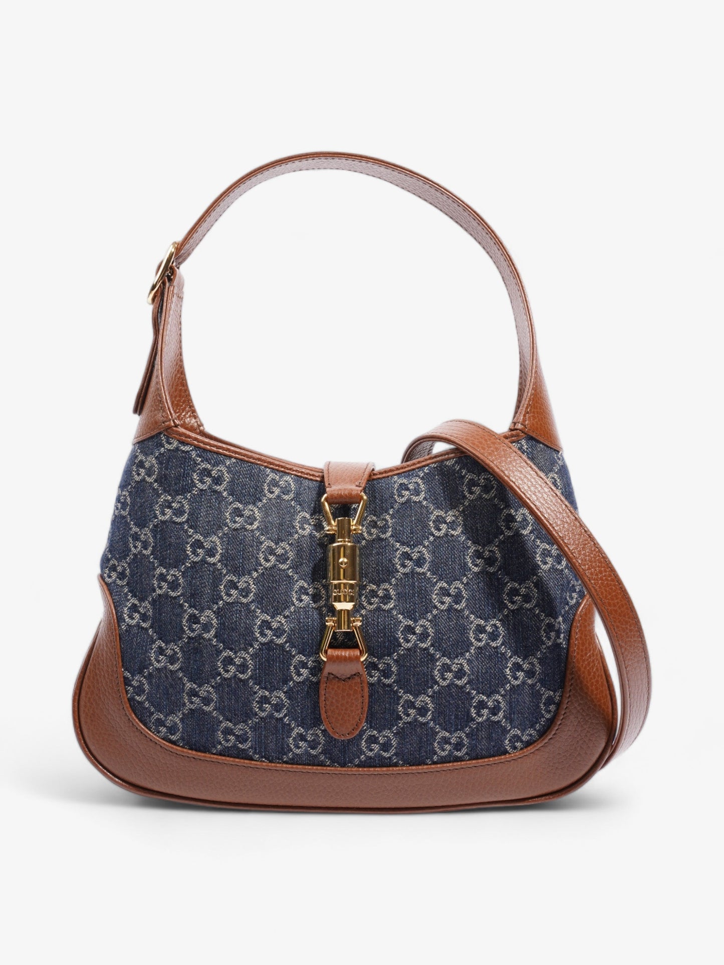 Gucci Jackie Supreme Small Shoulder Bag Leather Denim