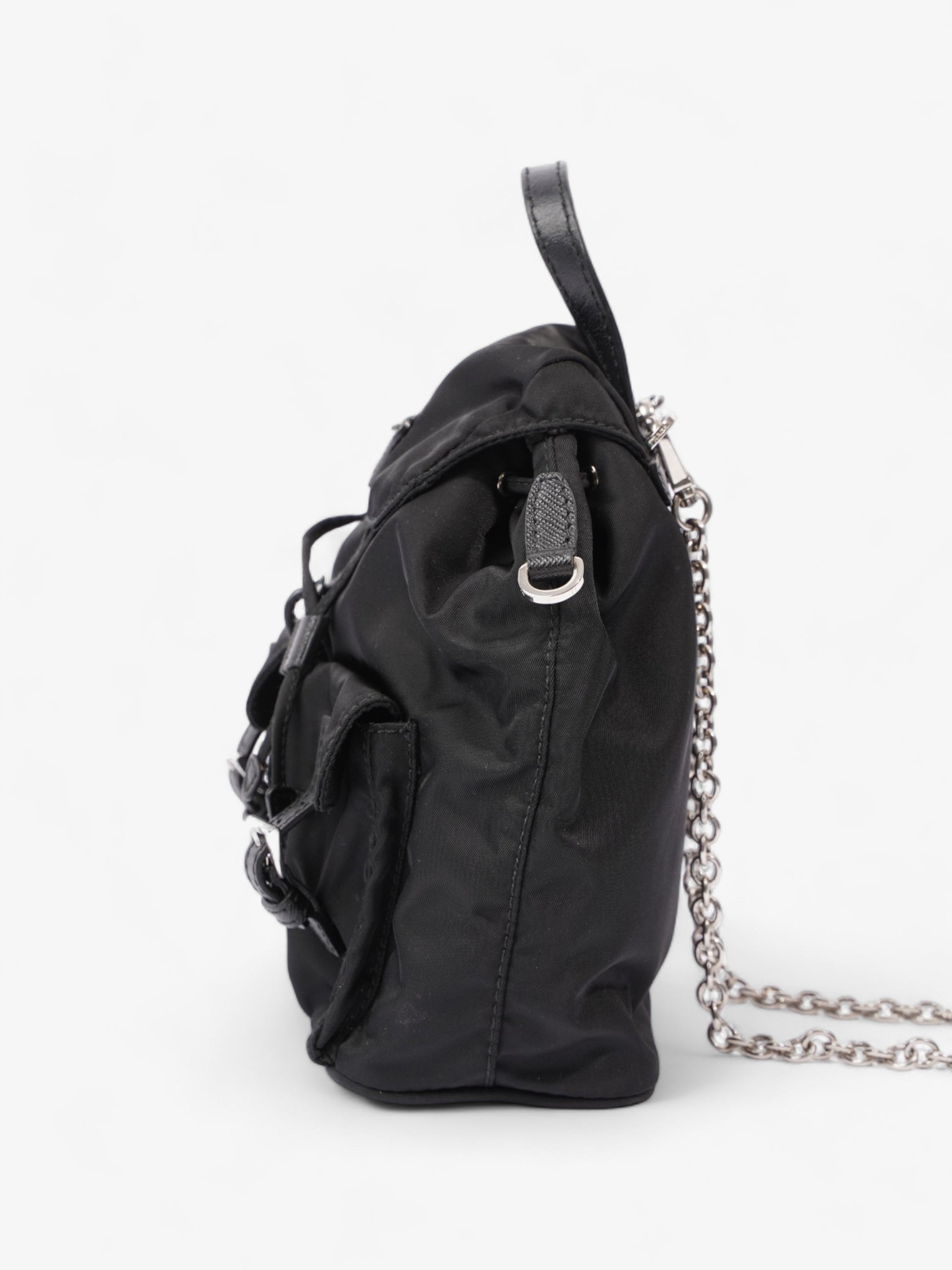 Prada Backpack Re Nylon Black Mini Crossbody Bag