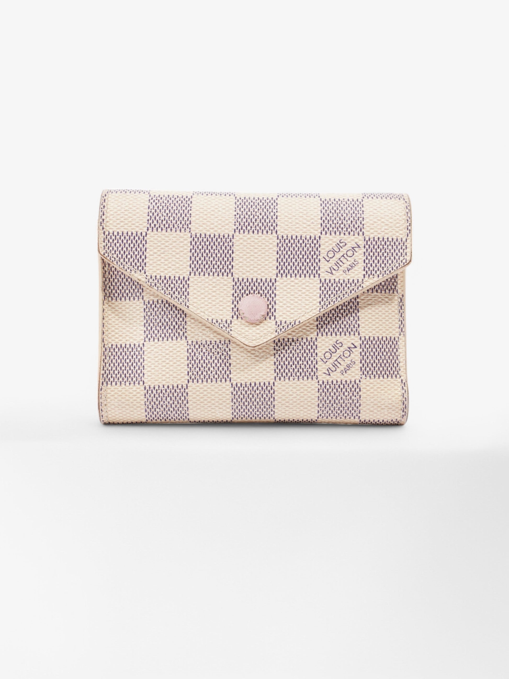 Louis Vuitton Victorine Azur Coated Canvas Damier Wallet Case