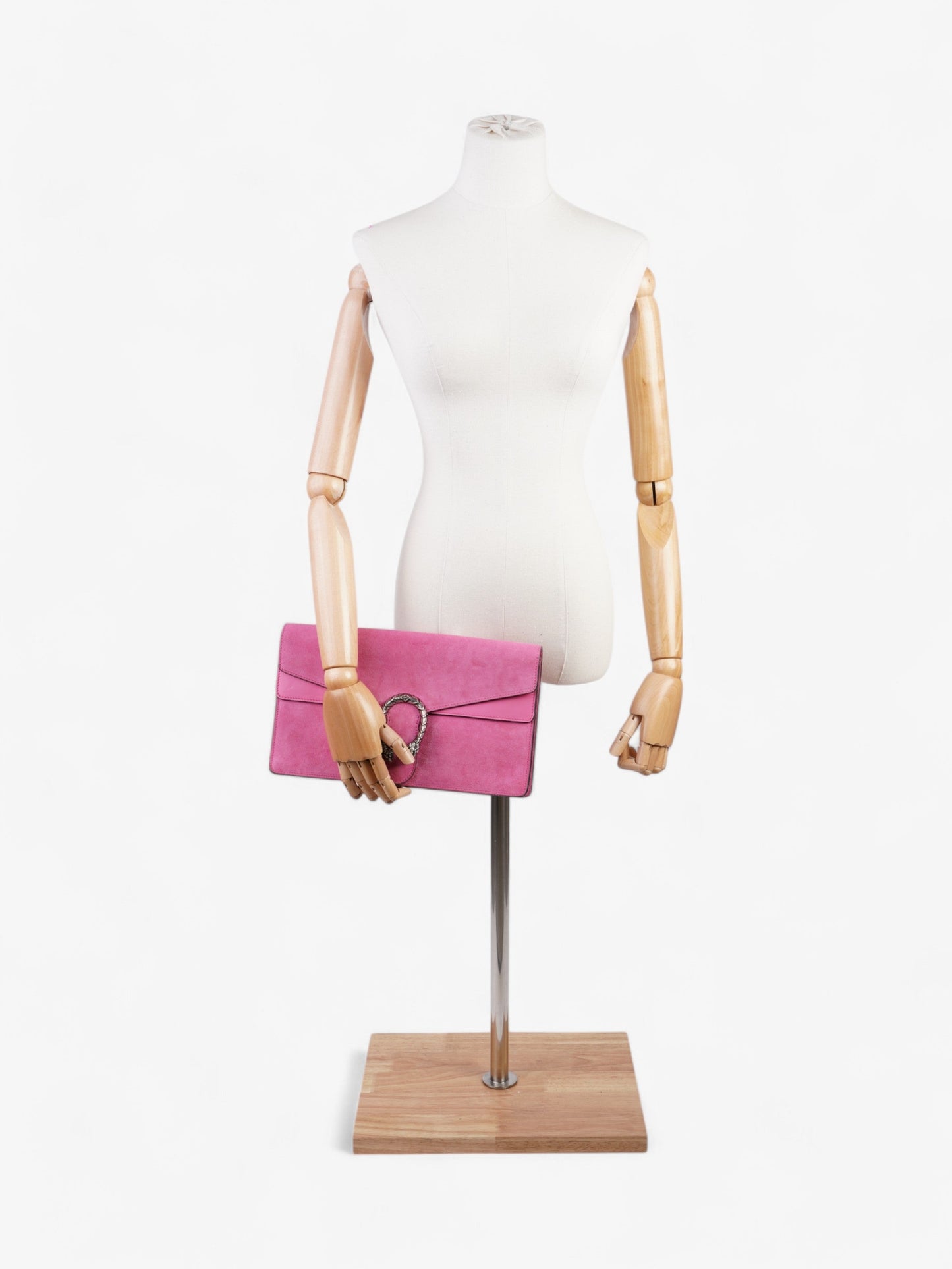 Gucci Dionysus Clutch Suede Pink Clutch Bag