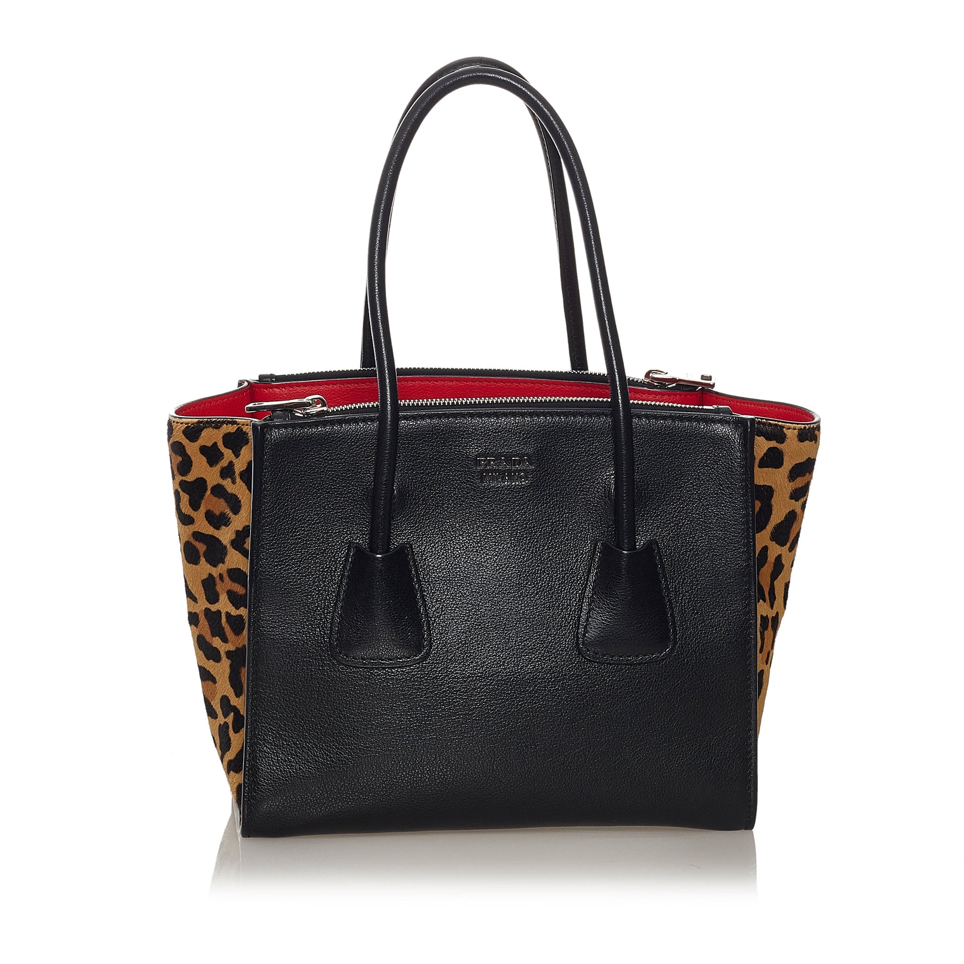 Prada Twin Pocket Satchel Leather Satchel Bag
