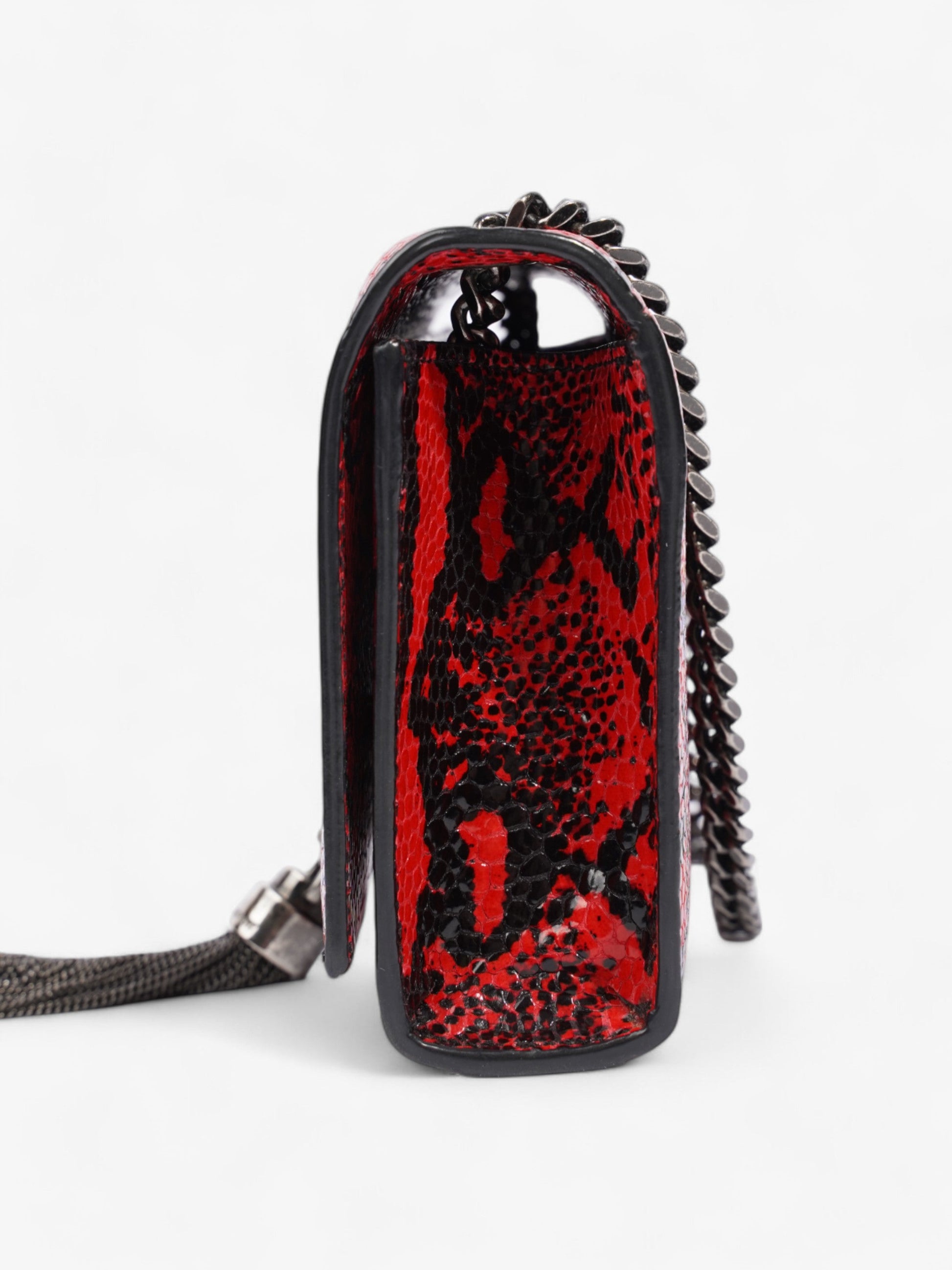 YSL Saint Laurent Kate Tassel Calfskin Crossbody Bag Leather Black Red