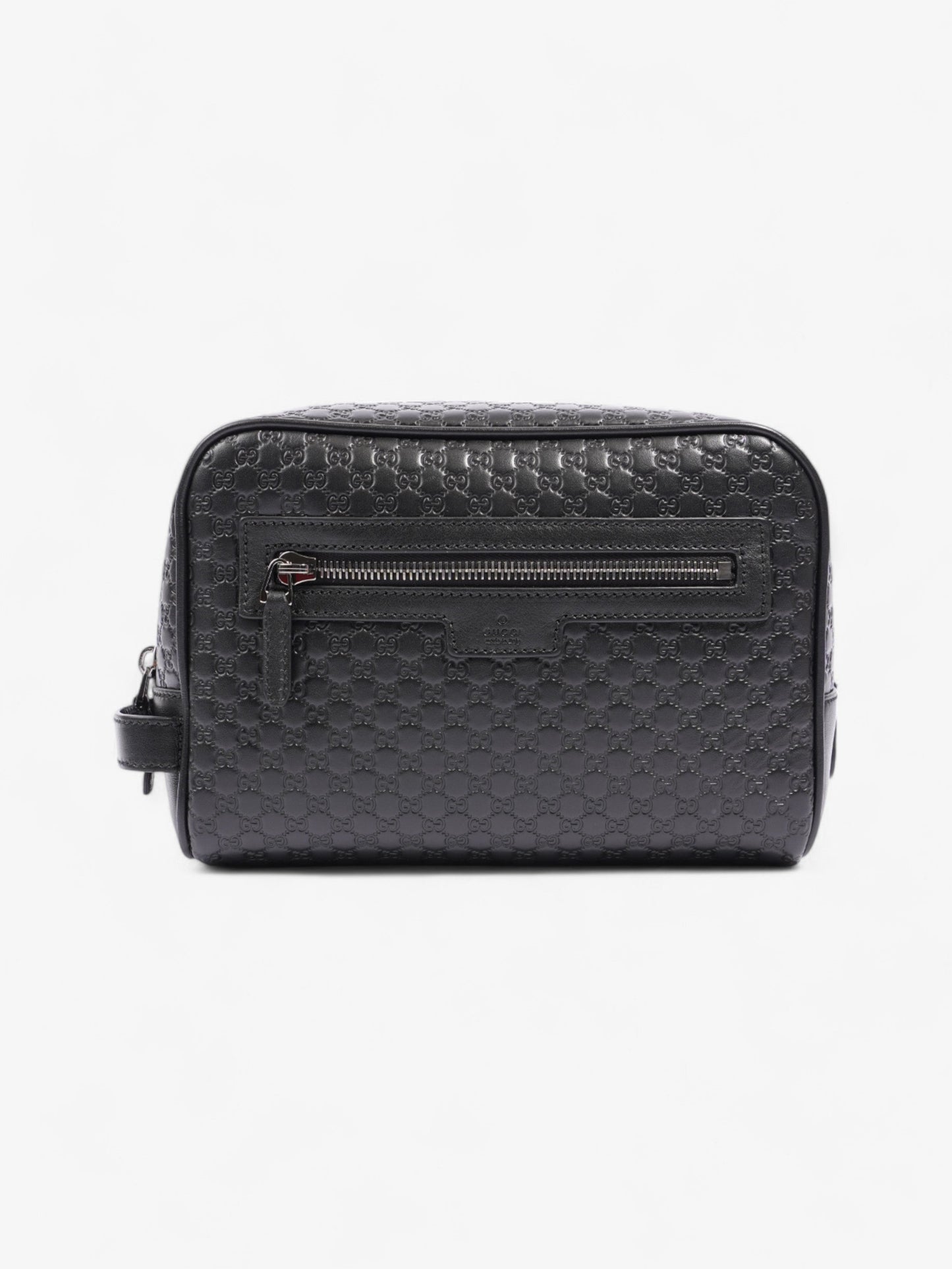 Gucci Wash Bag Supreme Leather Black Travel Bag