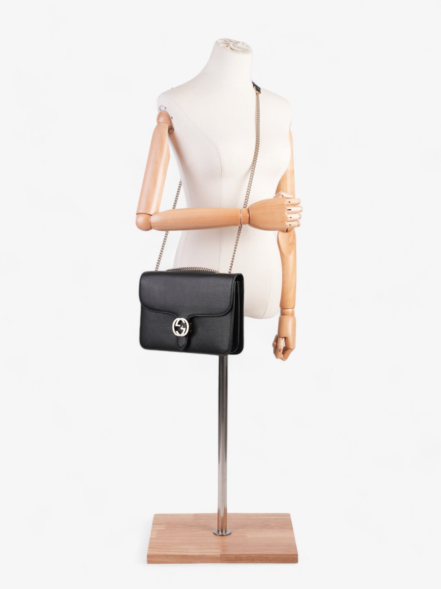 Gucci Interlocking Bag Leather Black Shoulder Bag