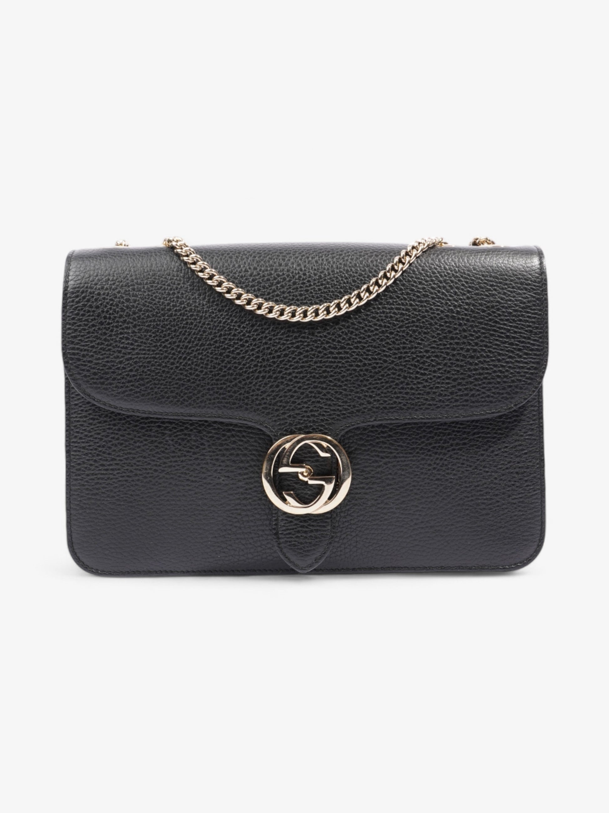 Gucci Interlocking Bag Leather Black Shoulder Bag