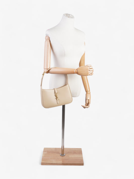YSL Saint Laurent Le Hobo Nude Calfskin Leather Shoulder Bag