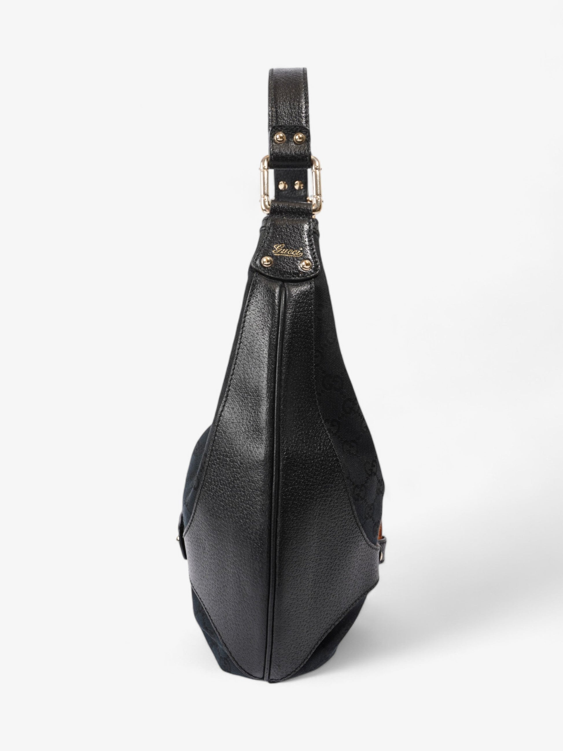 Gucci Amalfi Horsebit Hobo Supreme Canvas Black Shoulder Bag