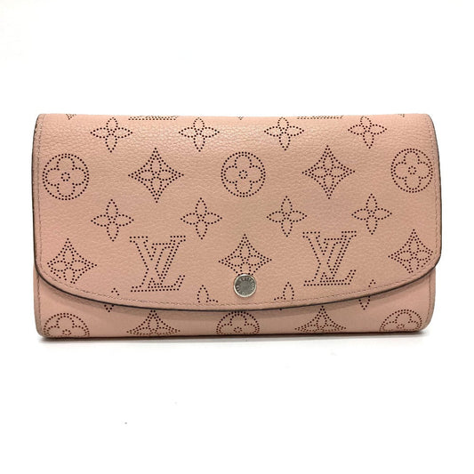 Louis Vuitton Long Purse M60145 mahina Monogram Leather Pink Wallet Case