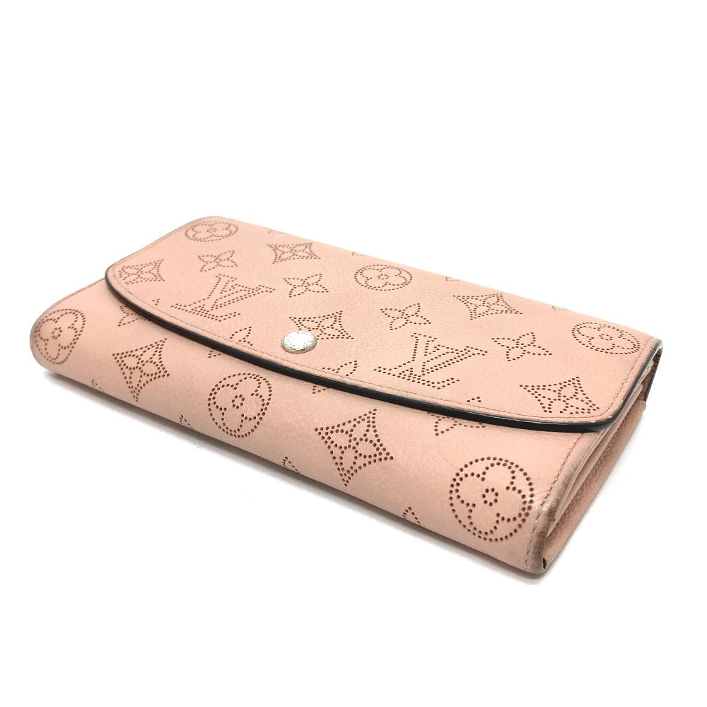 Louis Vuitton Long Purse M60145 mahina Monogram Leather Pink Wallet Case