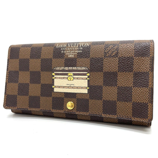 Louis Vuitton Long Purse N63179 Damier Canvas Brown Wallet Case