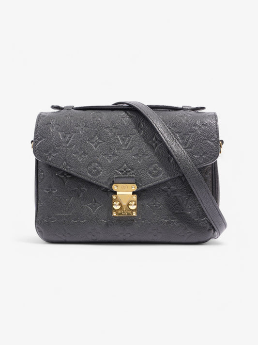 Louis Vuitton Pochette Metis Empreinte Leather Black Clutch Bag
