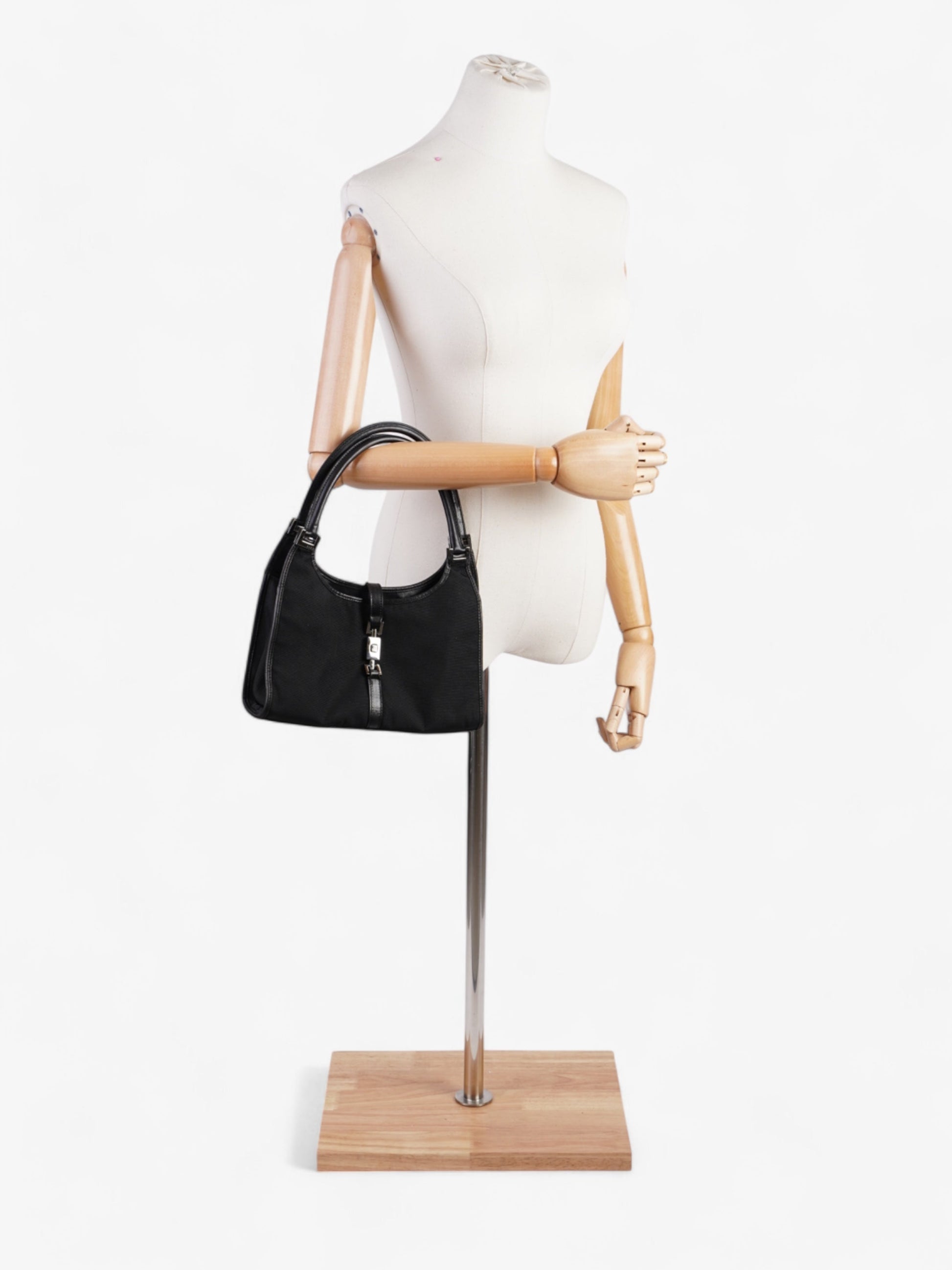 Gucci Jackie Shoulder Bag Canvas Black Canvas 2