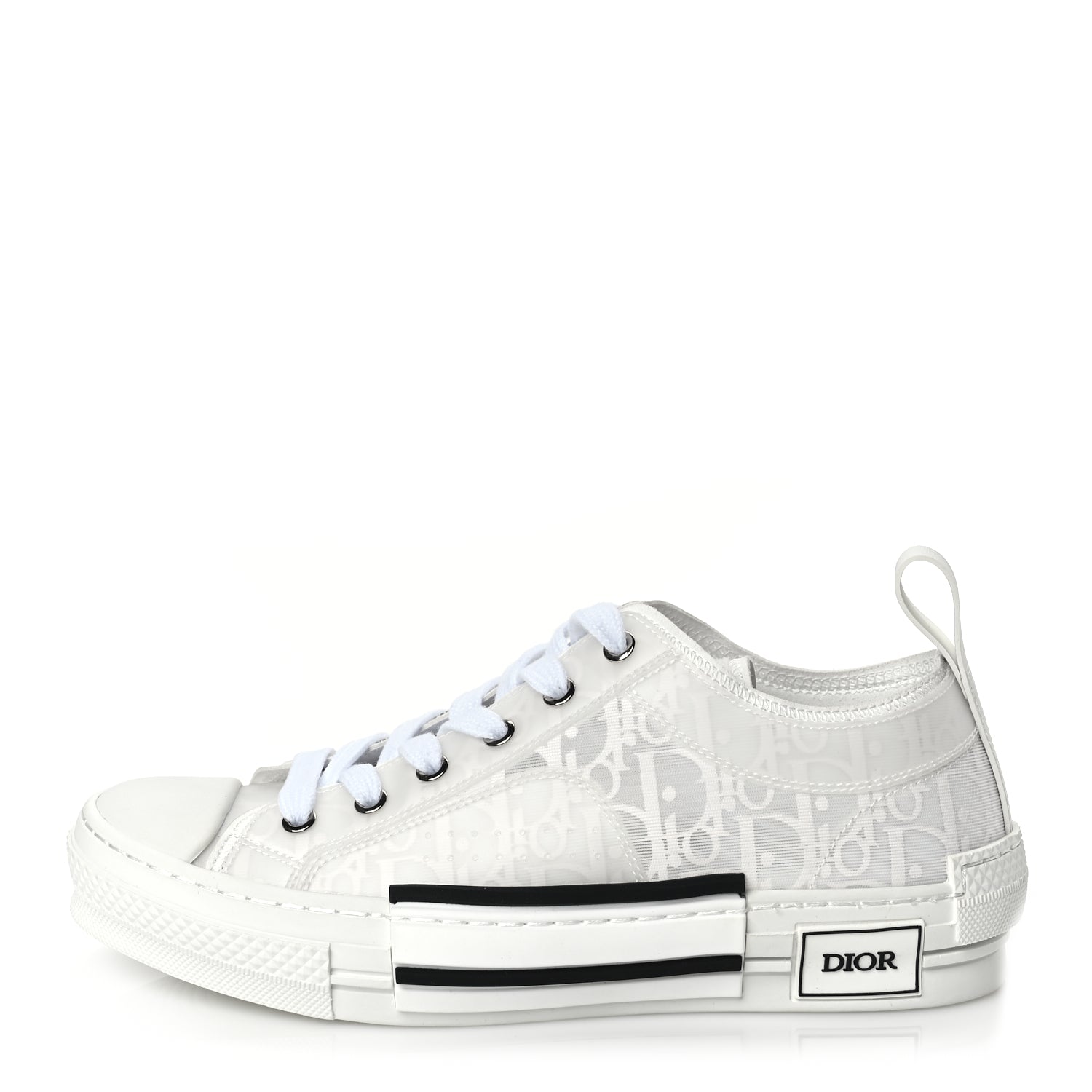 Dior Shoe Christian Technical Oblique Oblique Mens B23 Low Canvas White Shoes