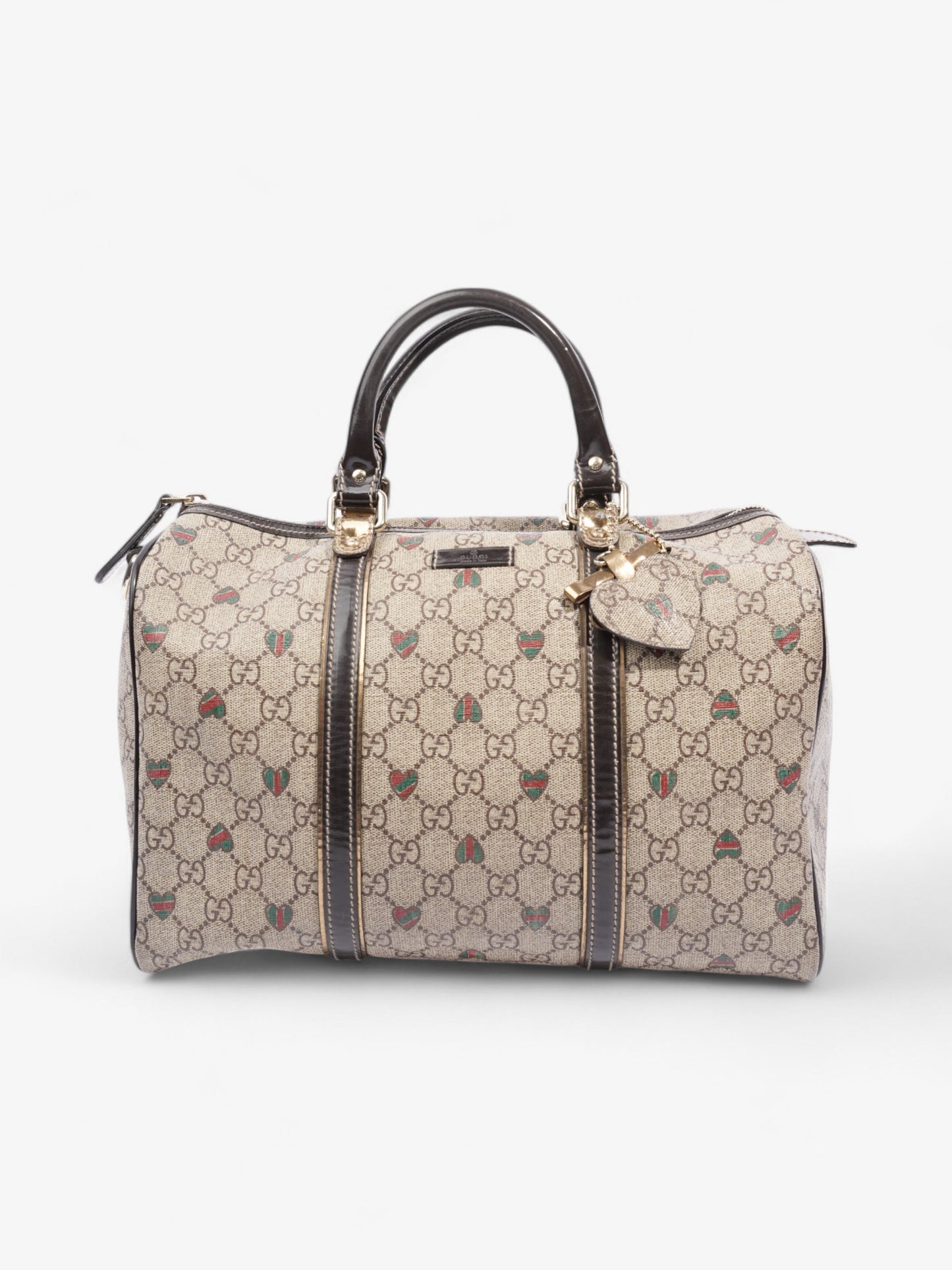 Gucci Boston Bag Supreme Coated Canvas Red Travel Bag