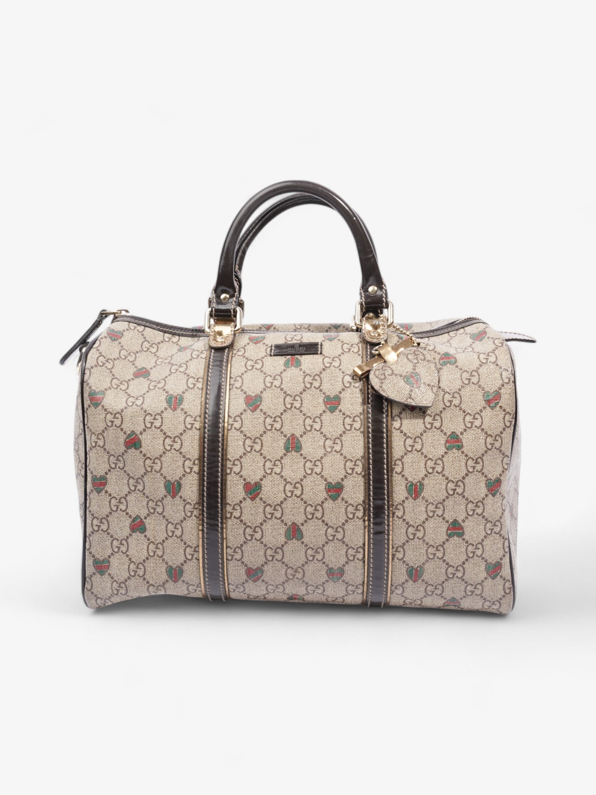 Gucci Boston Bag Supreme Coated Canvas Red Travel Bag