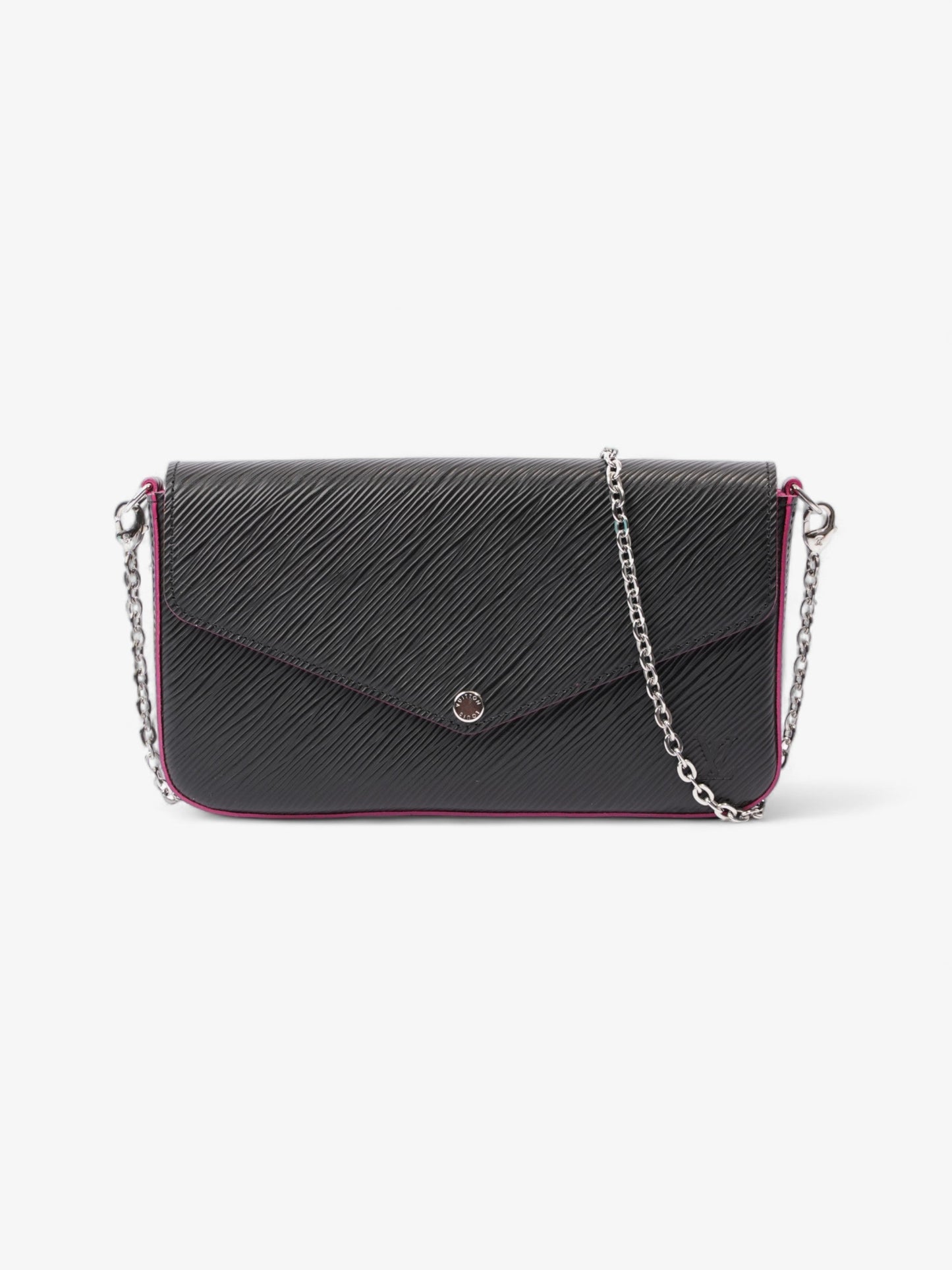 Louis Vuitton Pochette Felicie Epi Leather Black Clutch Bag Epi Leather