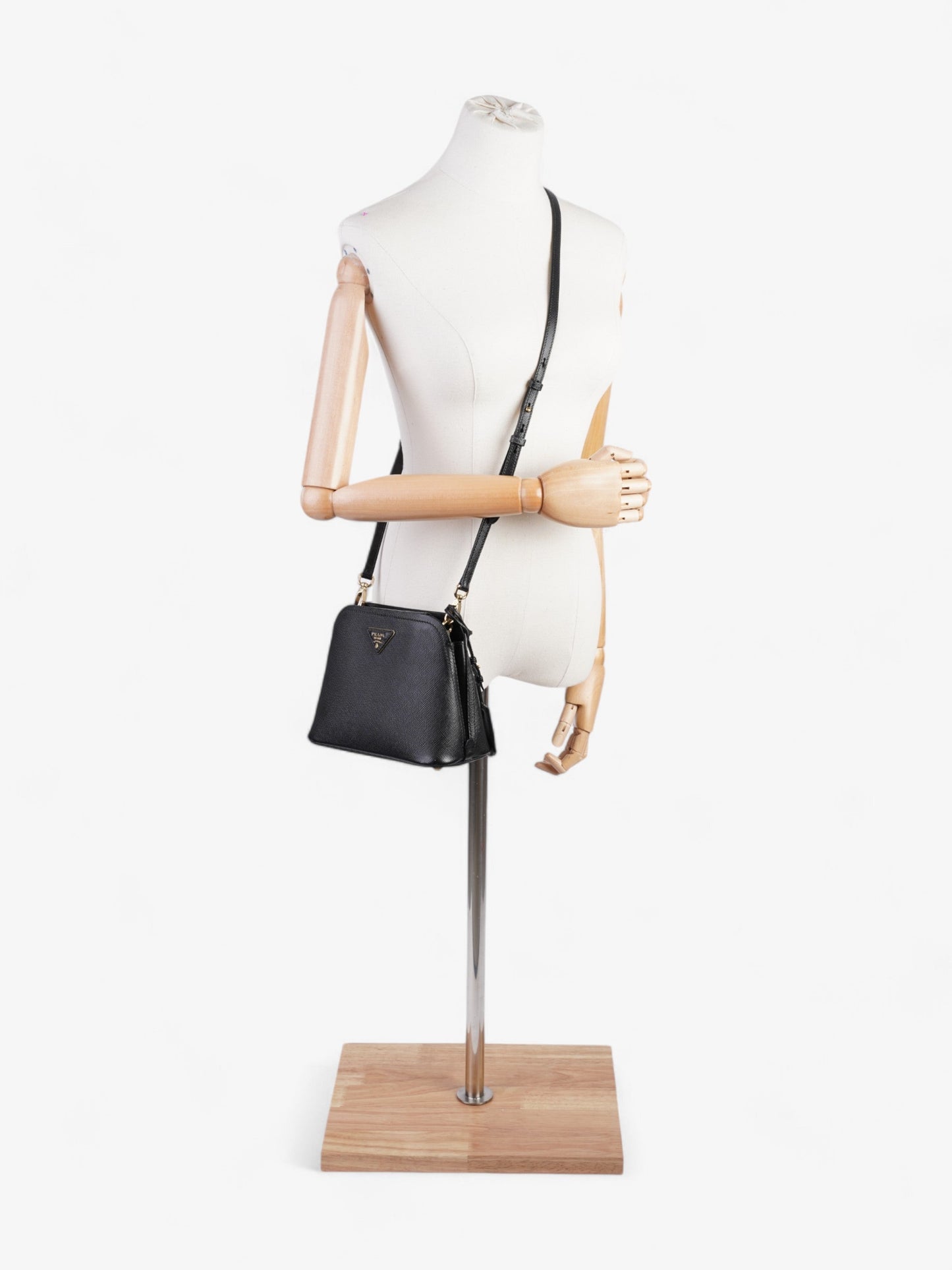 Prada Matinee Crossbody Bag Leather Saffiano Black