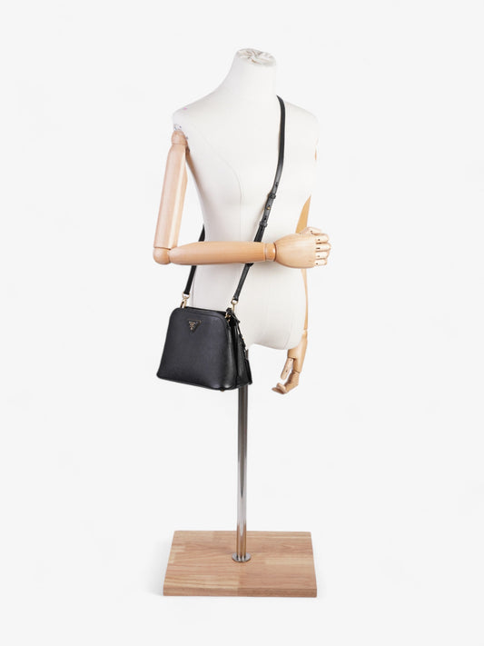 Prada Matinee Crossbody Bag Leather Saffiano Black