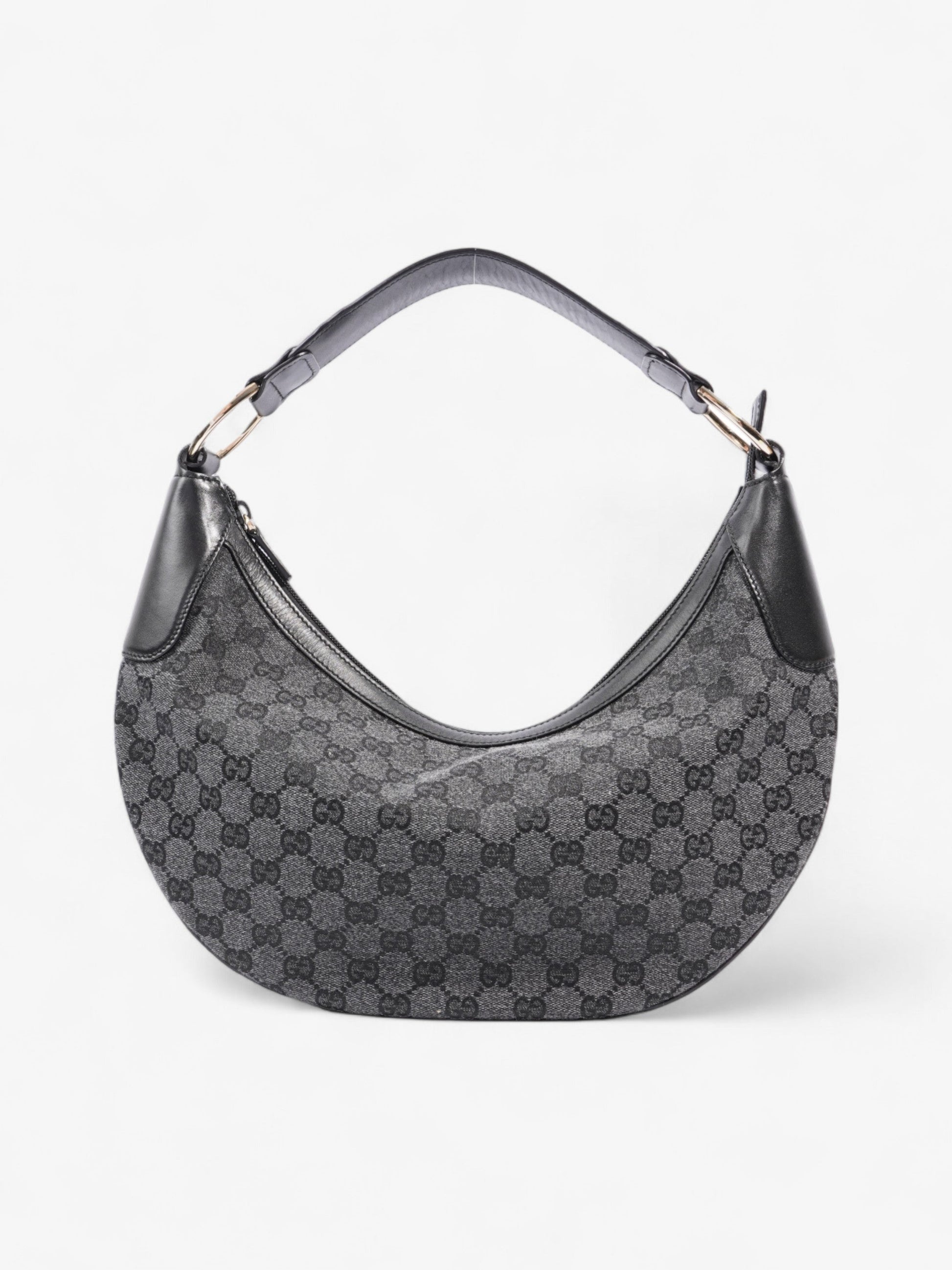 Gucci Half Moon Hobo Supreme Denim Black Shoulder Bag