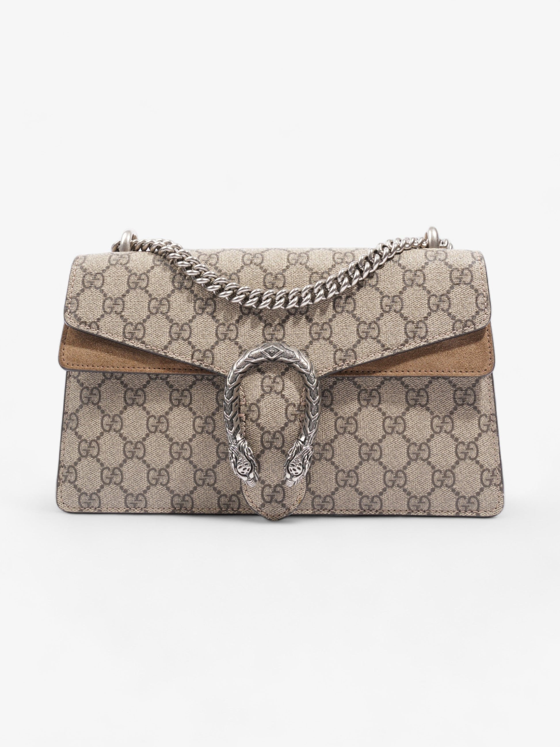 Gucci Dionysus And Ebony Supreme Coated Shoulder Bag Canvas Beige Canvas Small
