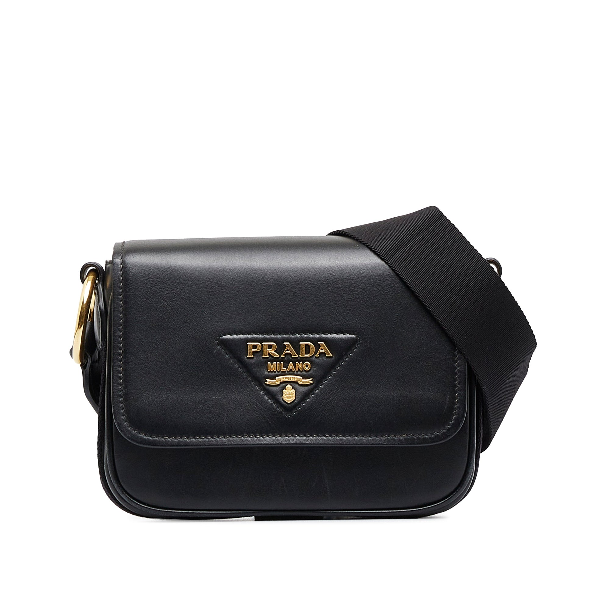 Prada City Calf Luxury Handbag Black Crossbody Bag