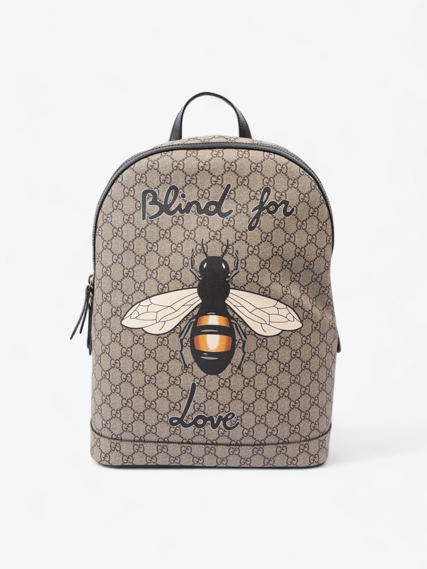 Gucci Blind For Love And Ebony Supreme Coated Canvas Black Backpack