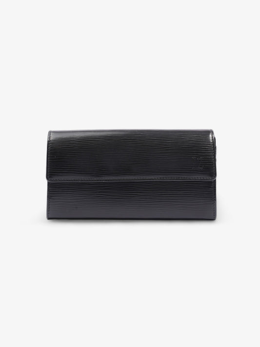 Louis Vuitton Sarah Black Leather Epi Wallet Case Epi Leather