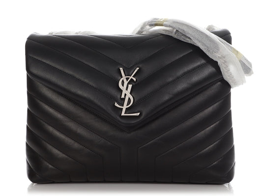 YSL Saint Laurent Loulou Shoulder Bag Black Medium