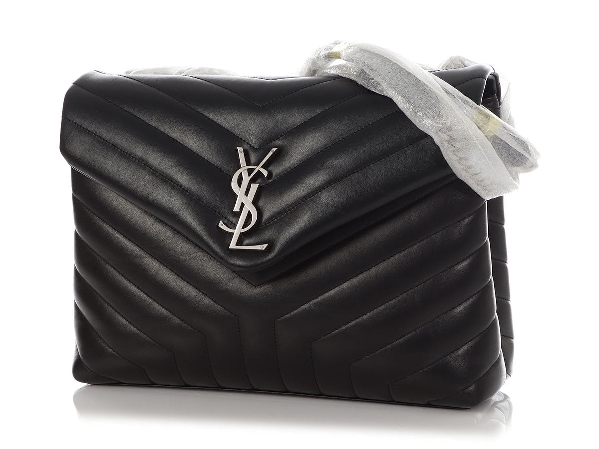 YSL Saint Laurent Loulou Shoulder Bag Black Medium