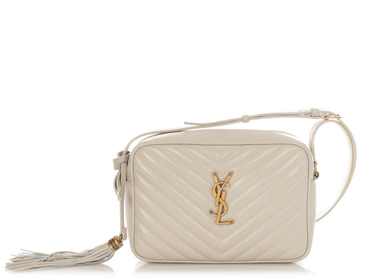 YSL Saint Laurent Lou Camera Bag White Crossbody Bag