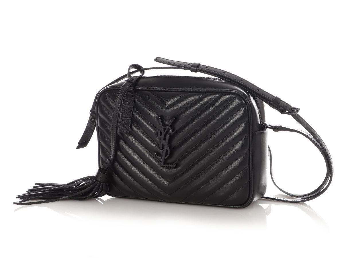 YSL Saint Laurent So Matelass Lou Camera Bag Black Medium Crossbody Bag