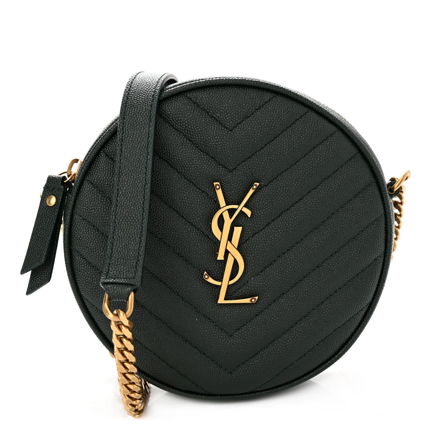 YSL Saint Laurent Yves Matelassé Round Camera Bag Travel Bag