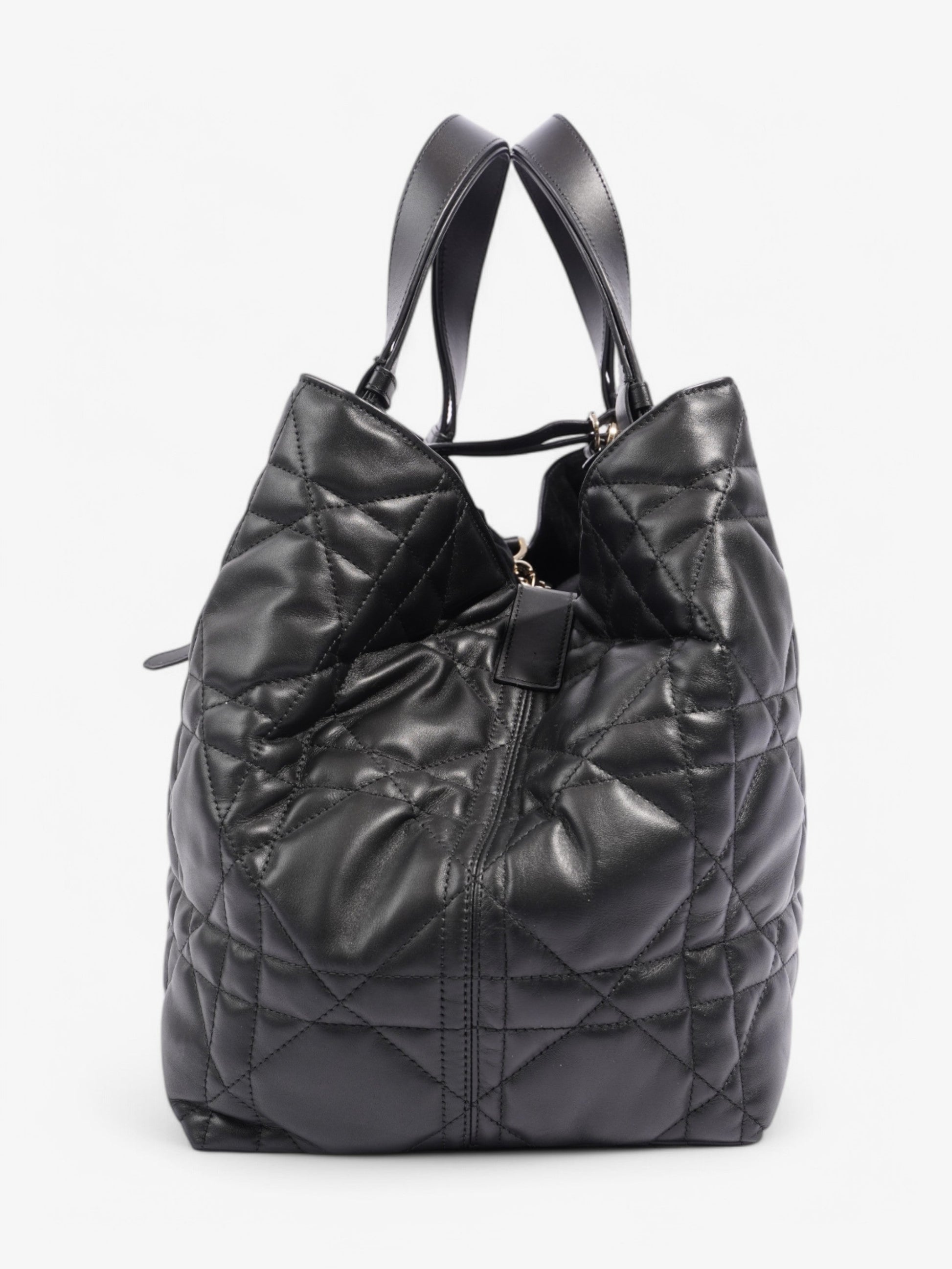 Dior Christian Toujours Shoulder Bag Leather Black Large