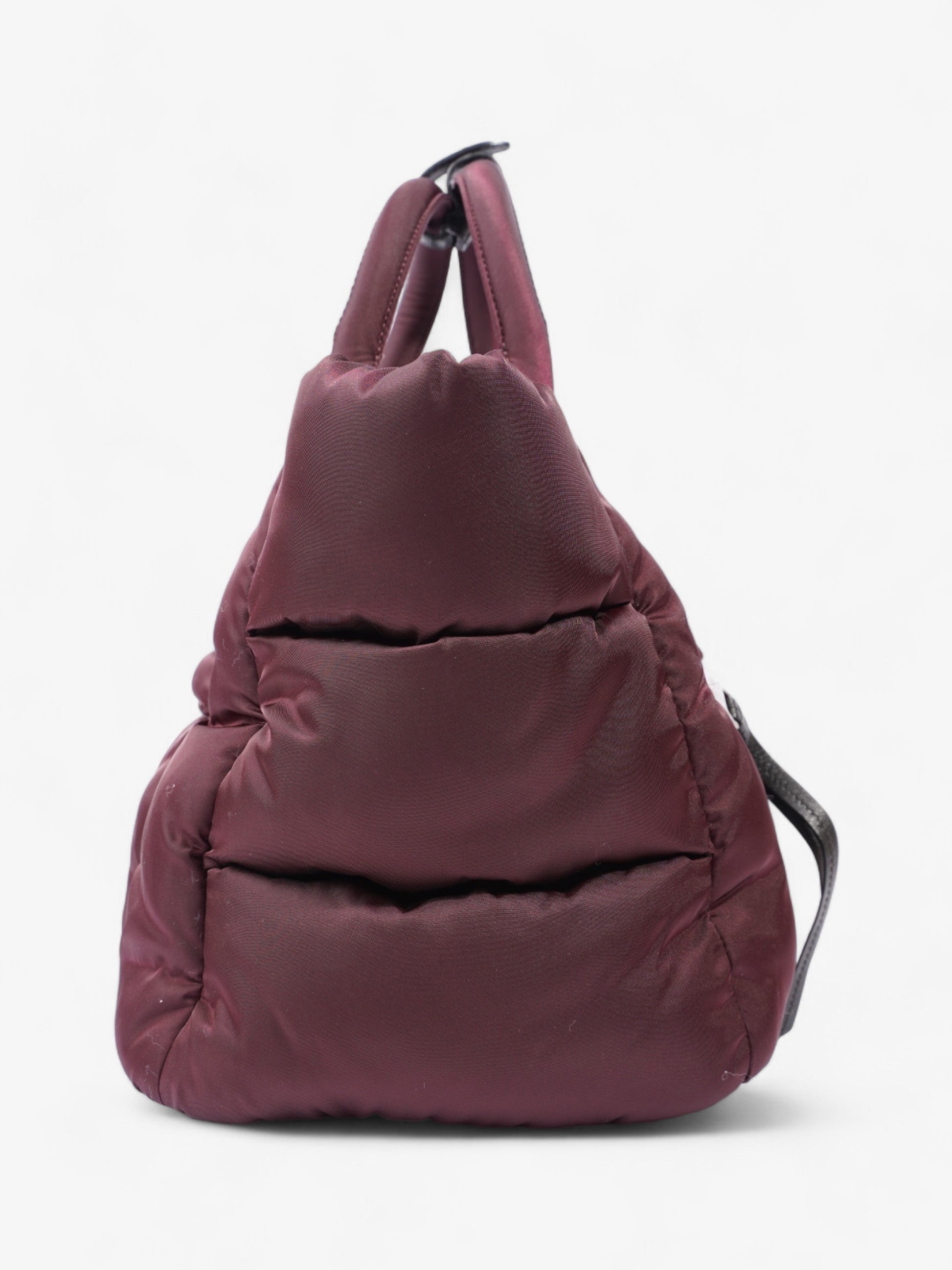 Prada Puffer Tote Burgundy Re Nylon Shoulder Bag