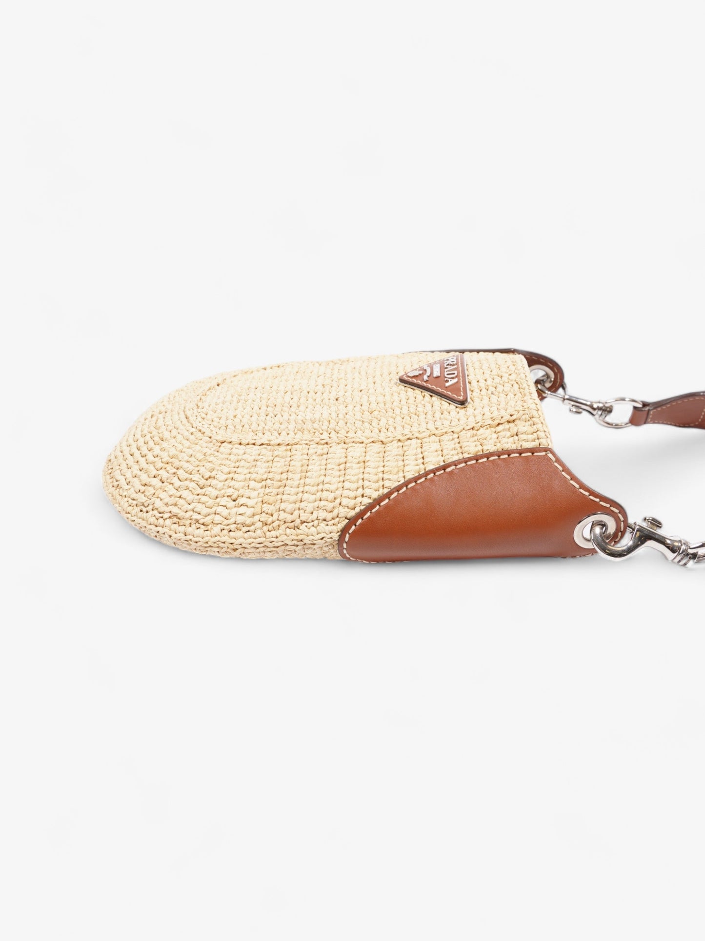Prada Open Hobo Raffia Brown Neutral Shoulder Bag