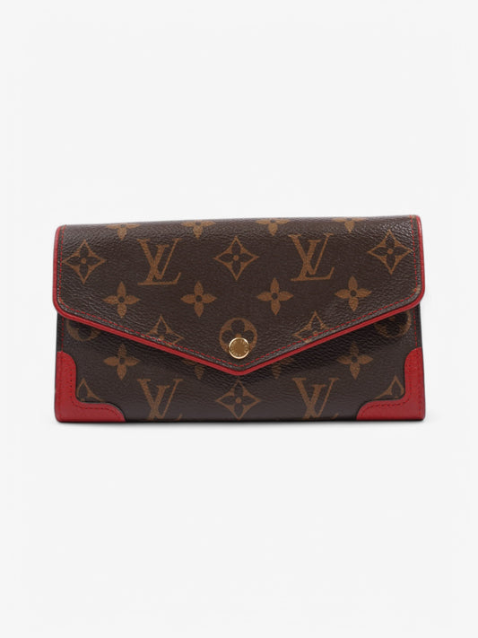 Louis Vuitton Sarah Coated Monogram Red Canvas Coated Canvas Wallet Case
