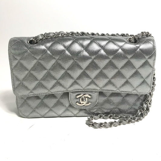 Chanel COCO Mark CC Matrasse 25 Silver Leather Shoulder Bag