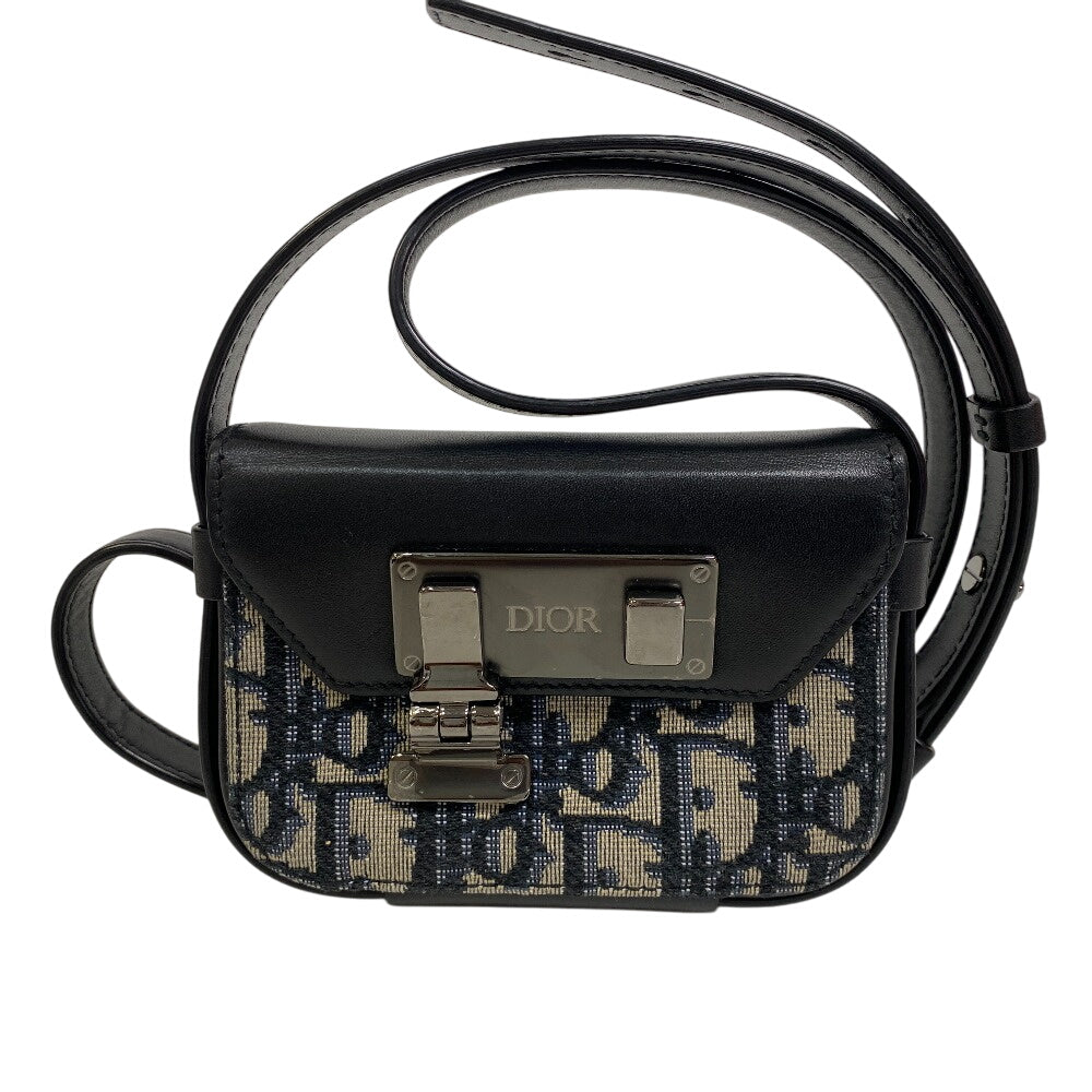 Dior Shoulder Bag , Lock Oblique Women Leather Canvas