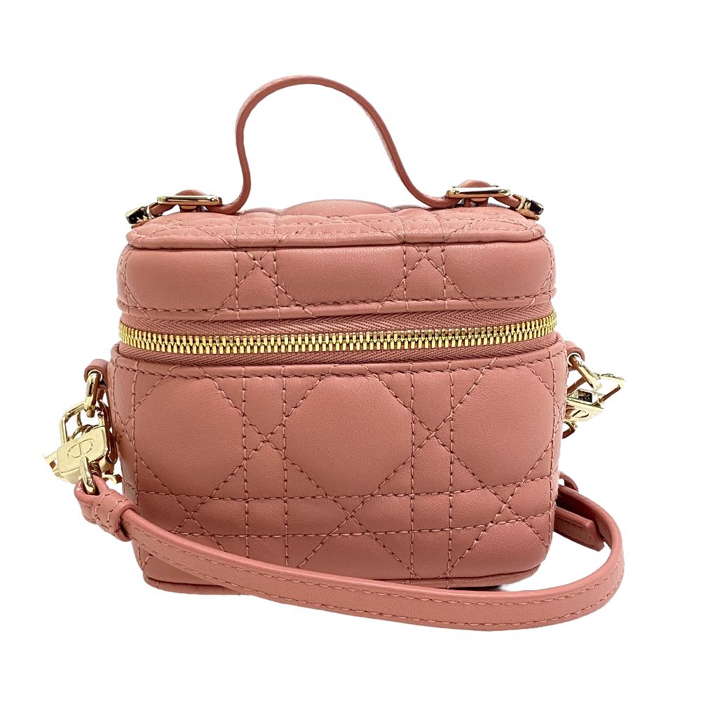 Dior Christian Shoulder Bag Lambskin, Way Cannage Shoulder Leather Pink