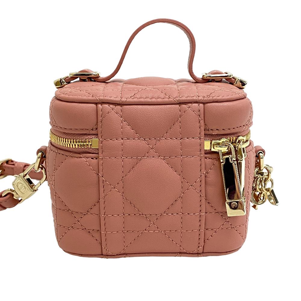 Dior Christian Shoulder Bag Lambskin, Way Cannage Shoulder Leather Pink